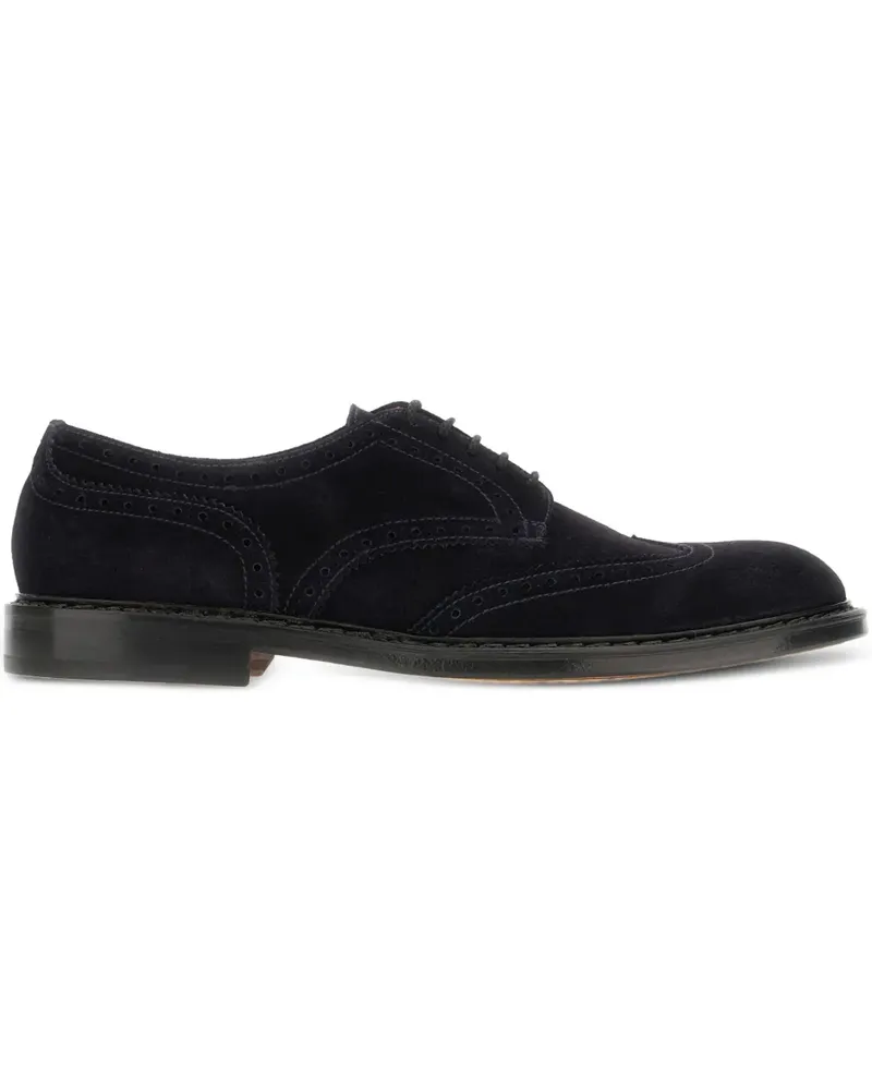 Doucal´s Oxford-Schuhe mit Budapestermuster - Schwarz Schwarz
