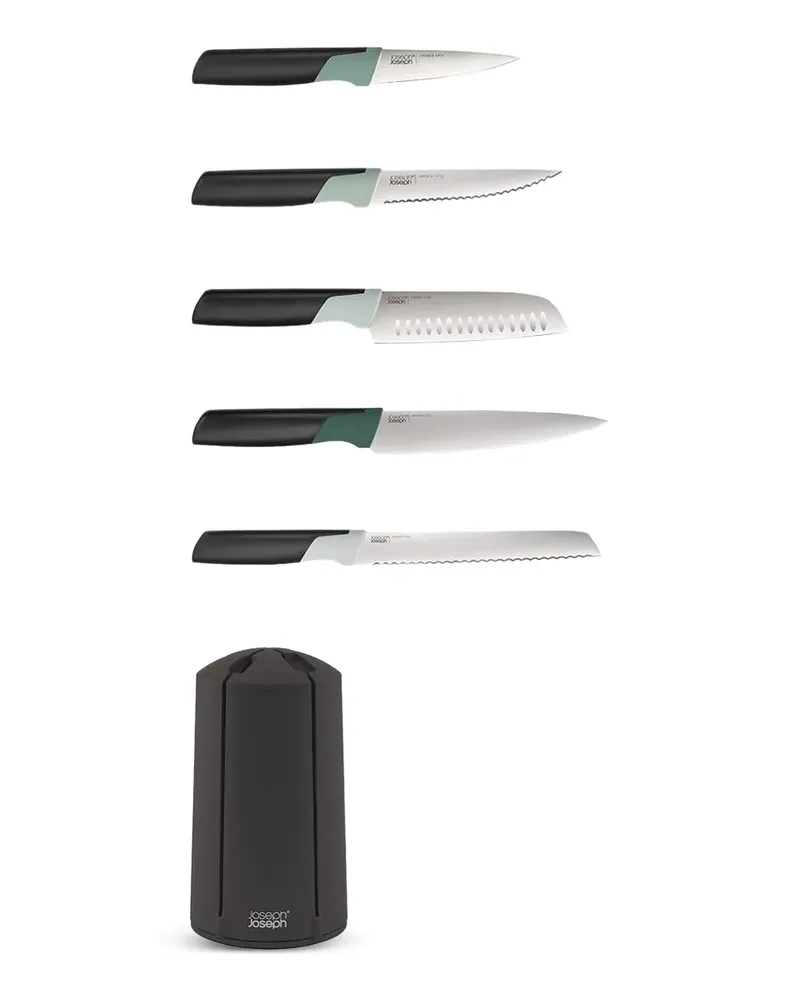 Joseph Joseph Messer mit Drehknöpfen (5er-Set) - Schwarz Schwarz