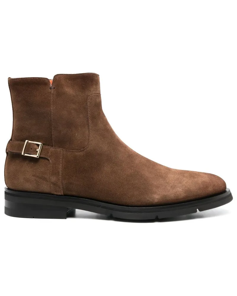 Santoni Knöchelhohe Wildlederstiefel - Braun Braun
