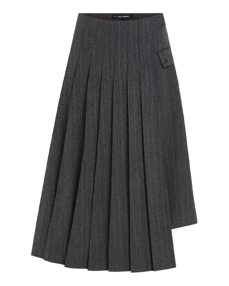 Karl Lagerfeld Rock mit Nadelstreifen - Grau Grau