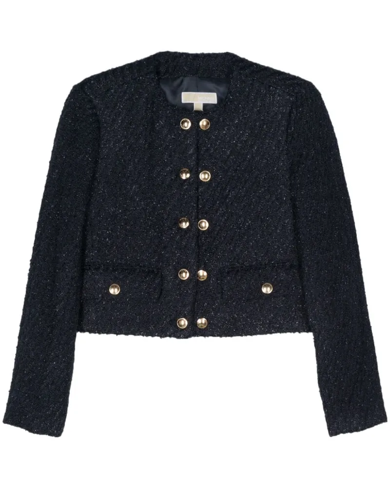 Michael Kors Cropped-Jacke aus Tweed Blau