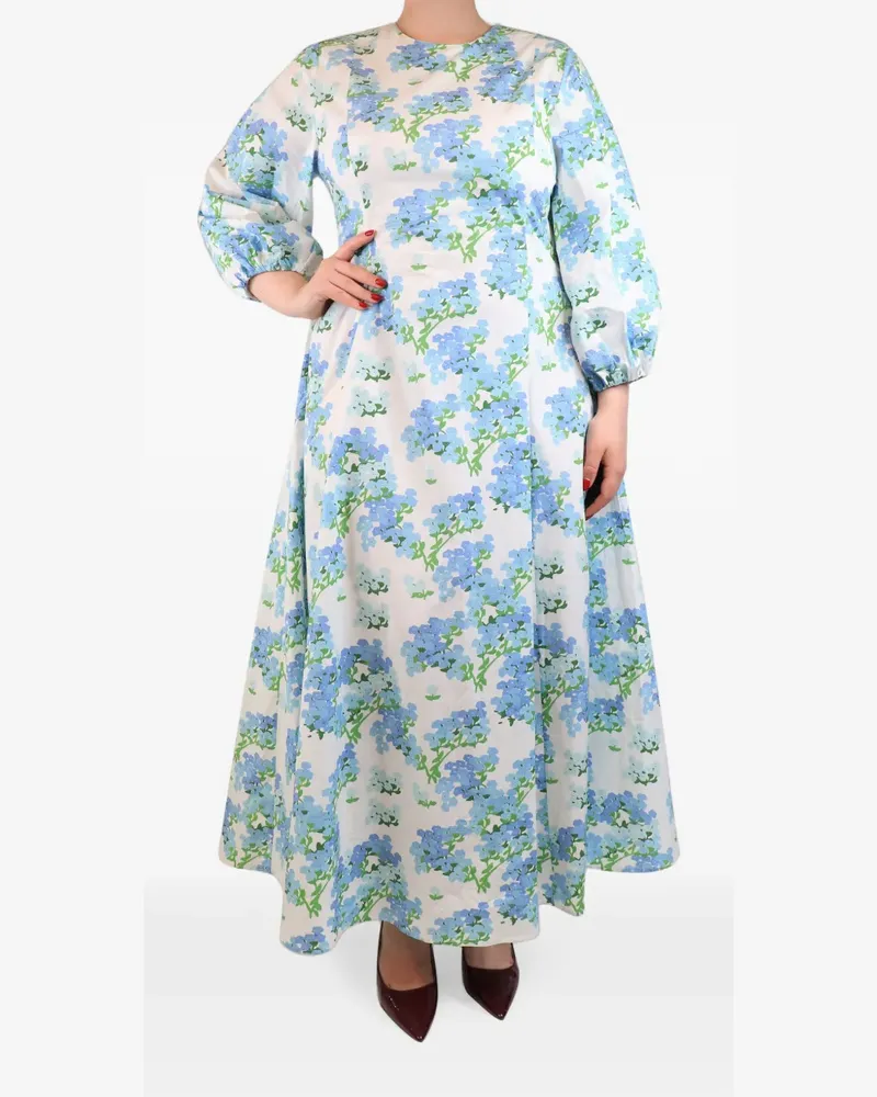 BERNADETTE floral-print puff-sleeve maxi dress - Weiß Weiß