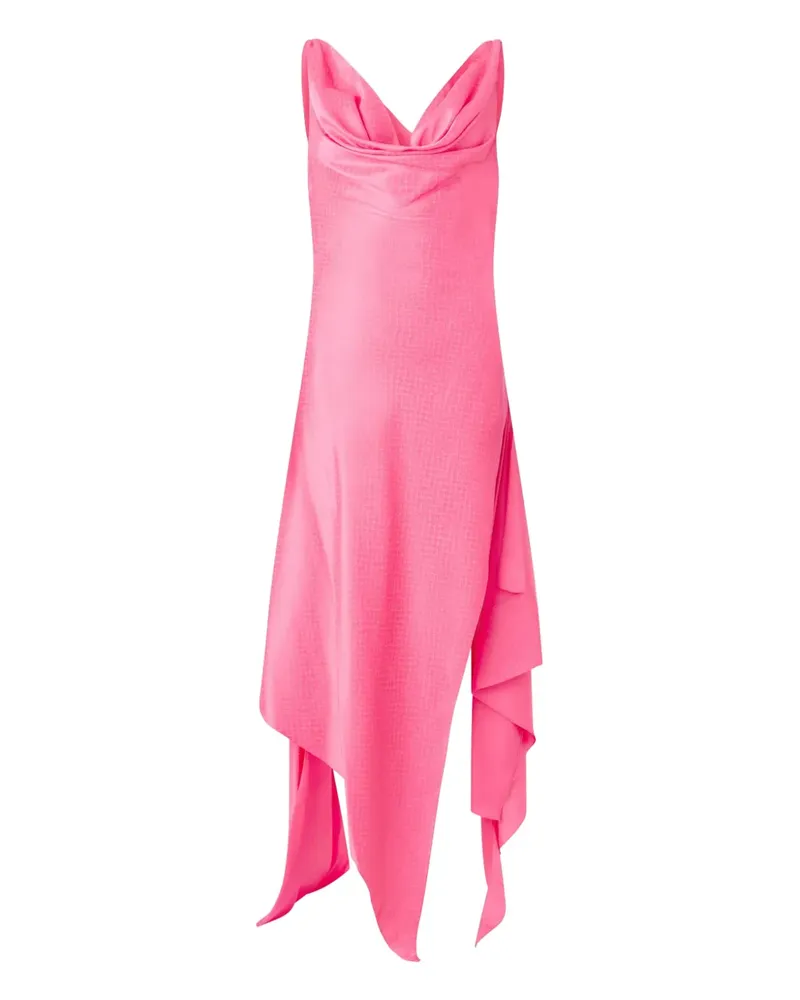 Roberto Cavalli Midikleid aus Seide - Rosa Rosa