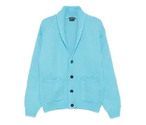 Cardigan mit Schalkragen - Blau