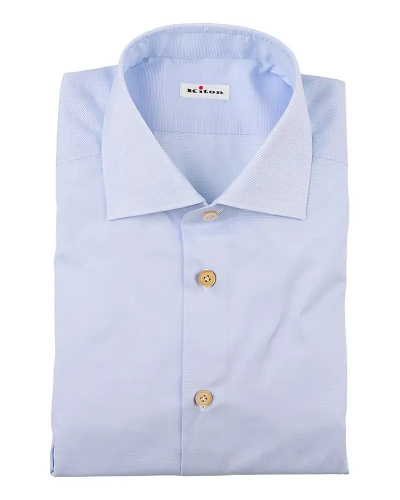 Kiton spread-collar shirt - Blau Blau
