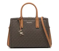 Shopper mit Logo-Print - Braun