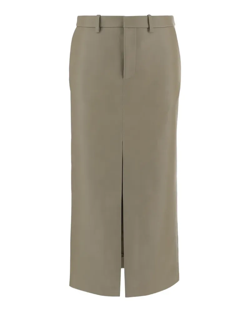 FRANKIE Shop Maybelle faux-leather front-slit pencil skirt - Nude Nude