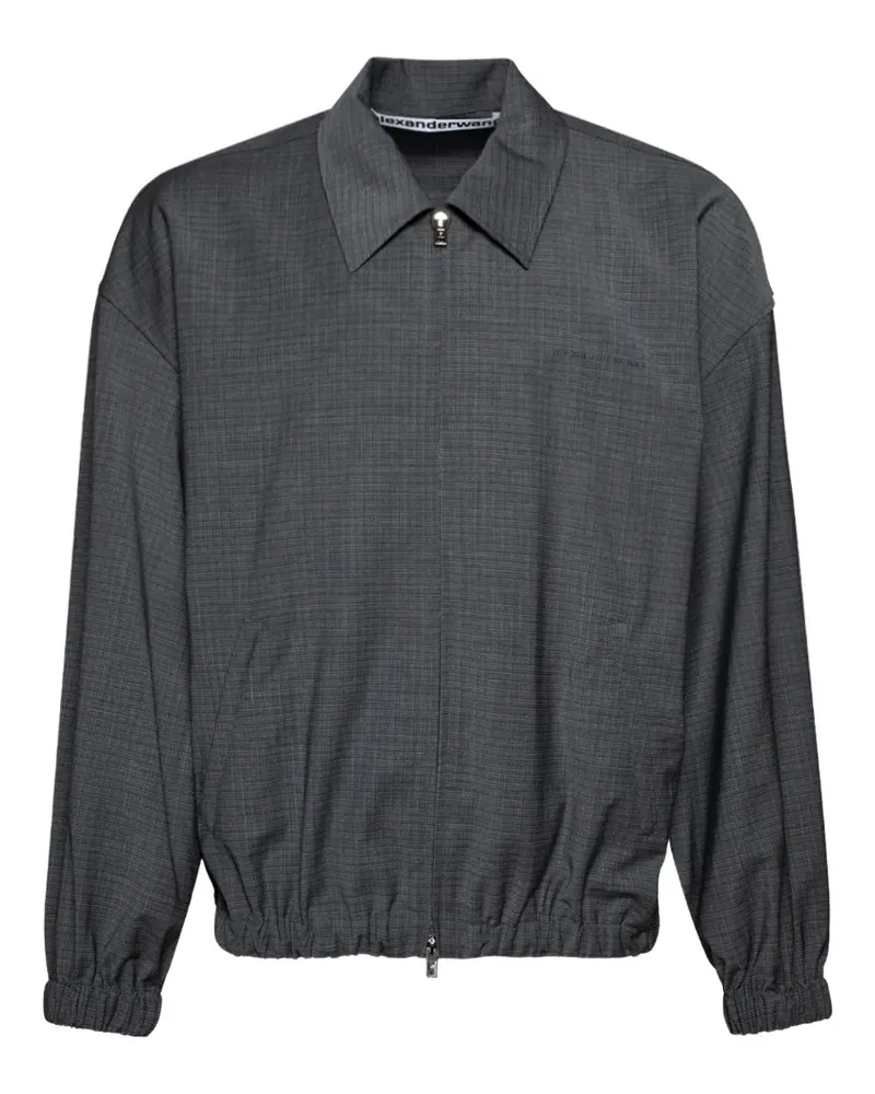 Alexander Wang checked zip-up bomber jacket - Grau Grau