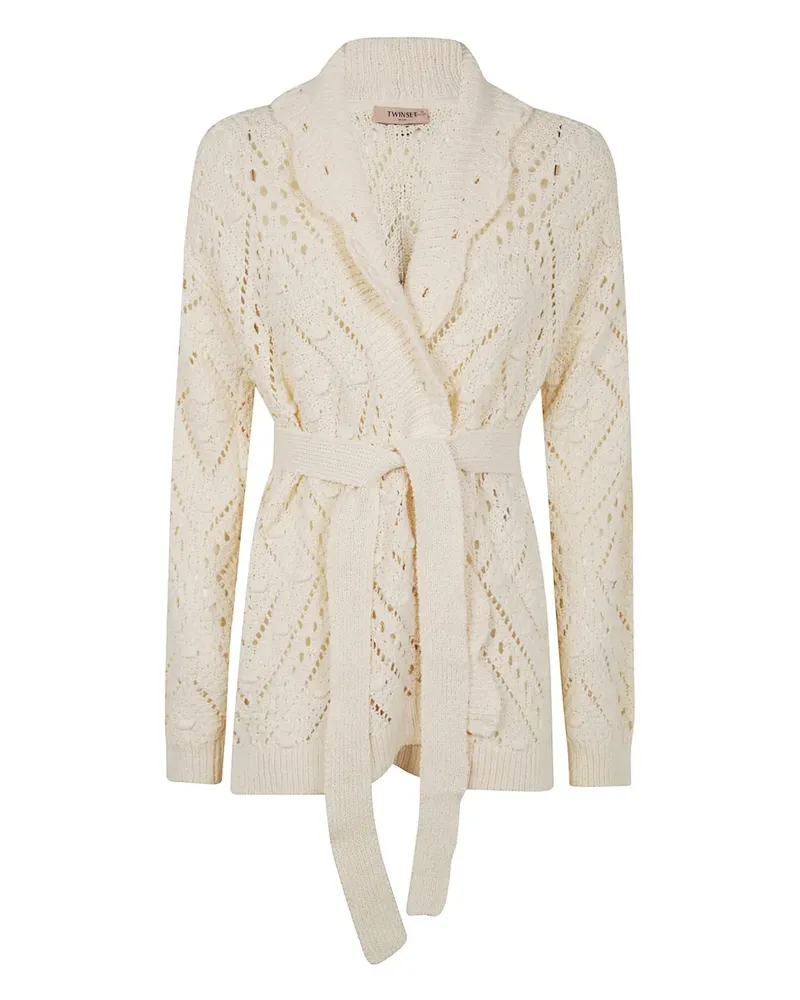 Twin-Set Cardigan mit Gürtel - Nude Nude