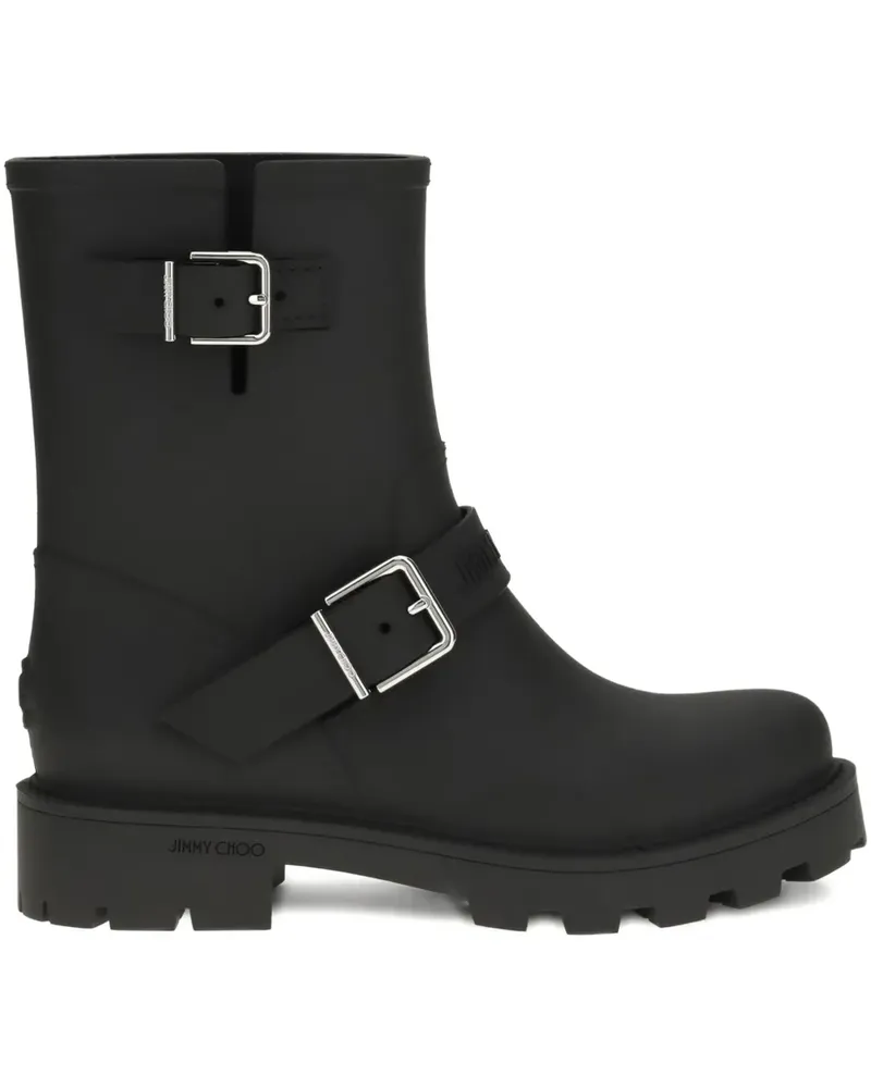 Jimmy Choo buckle-strap biker boots - Schwarz Schwarz
