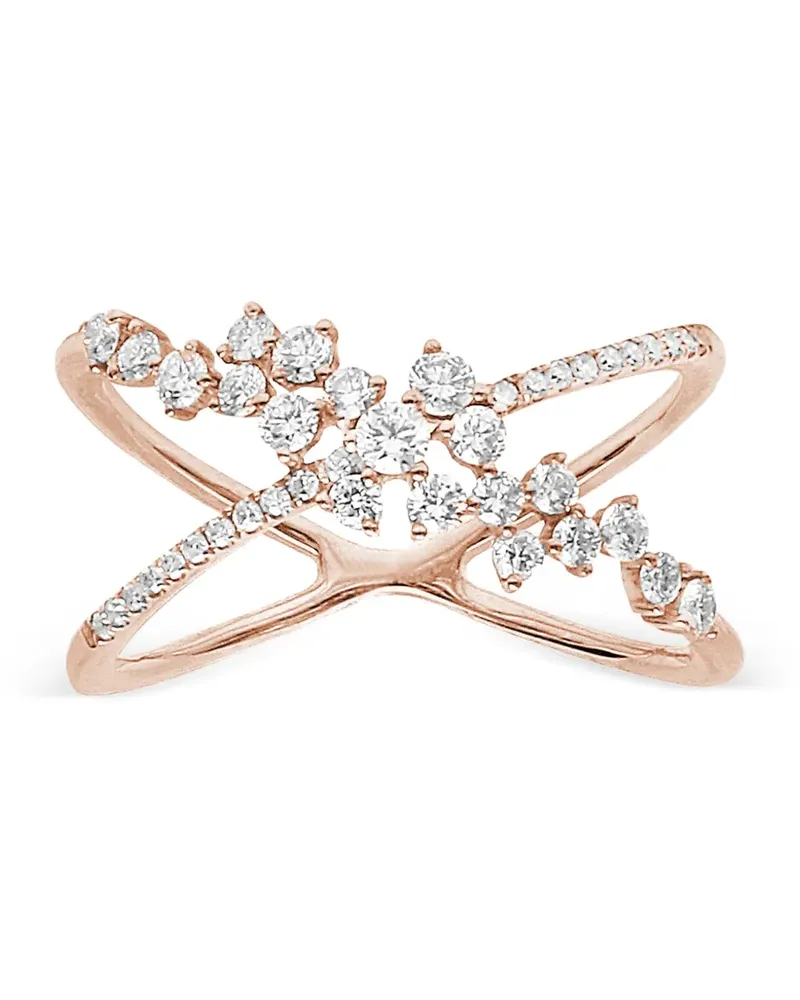 DJULA Fairytale diamond crossover ring - Rosa Rosa