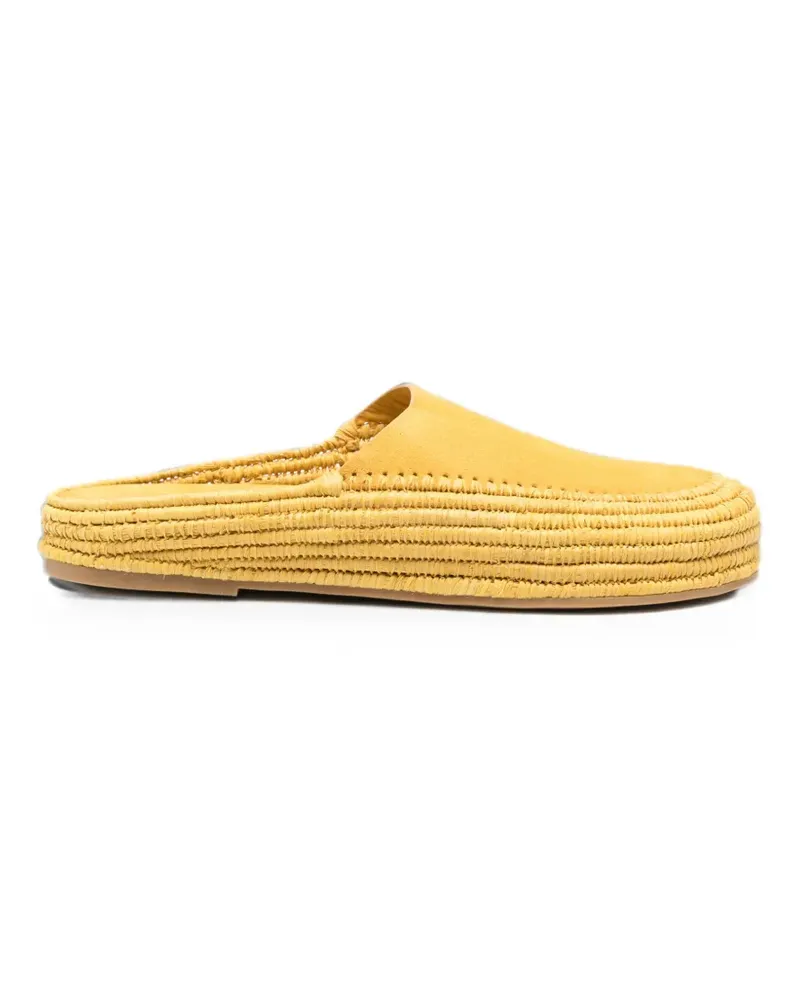 Paloma Barceló woven leather mules - Gelb Gelb