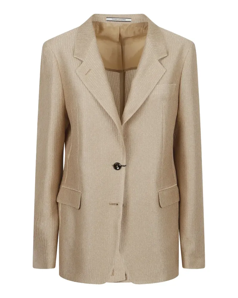Tagliatore Parigi textured single-breasted blazer - Nude Nude