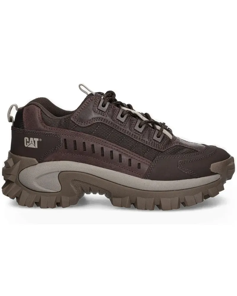 Caterpillar Footwear paneled lace-up leather sneakers - Braun Braun