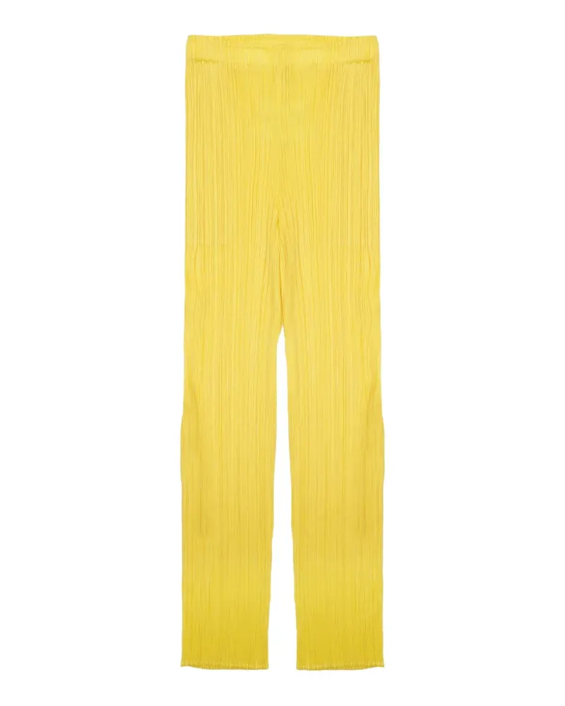 Issey Miyake Monthly Colors: April pleated elasticated trousers - Gelb Gelb