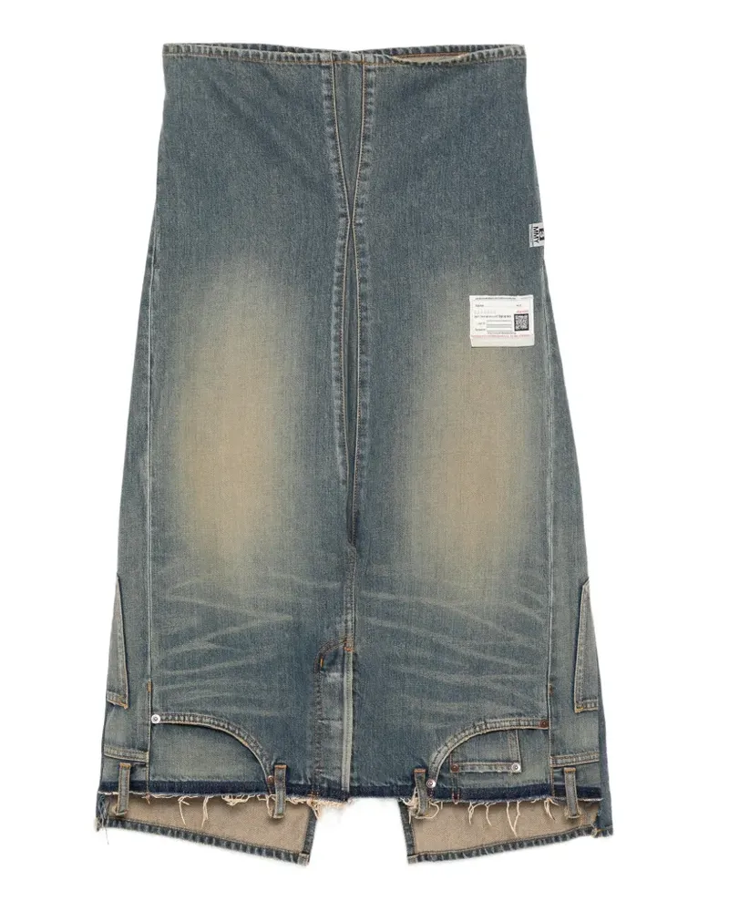 MIHARAYASUHIRO reversed frayed skirt - Blau Blau