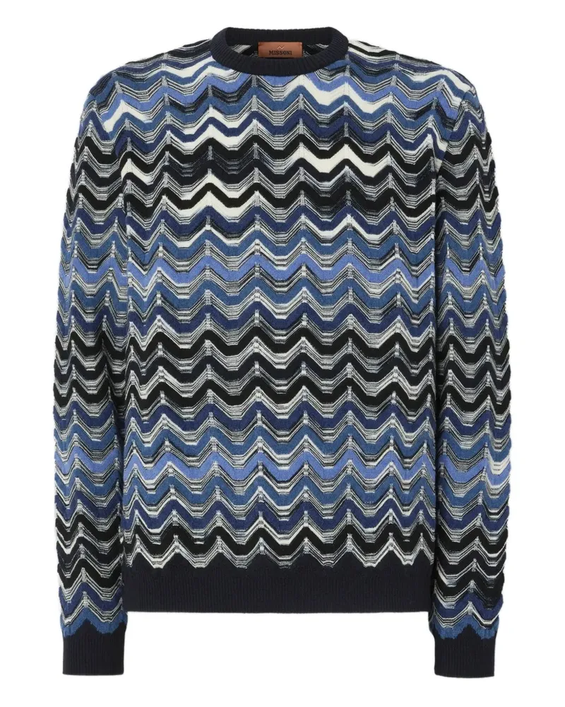 Missoni Pullover mit Zickzackmuster - Blau Blau