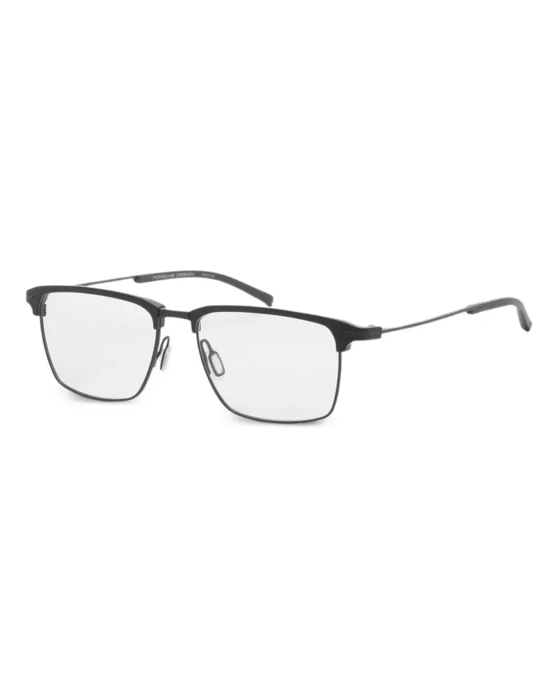 Porsche Design Sonnenbrille mit Brauensteg - Schwarz Schwarz