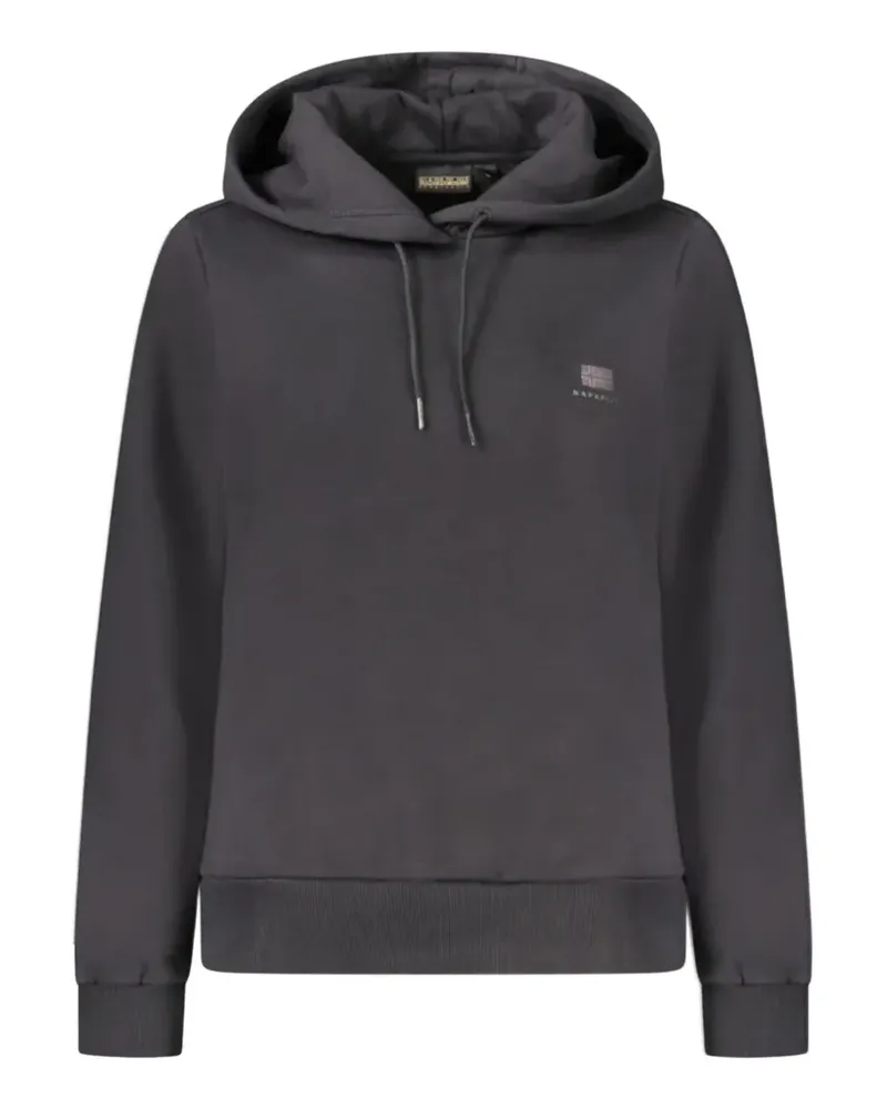 Napapijri logo-print drawstring hoodie - Schwarz Schwarz