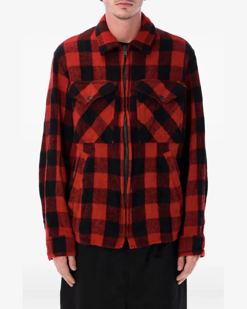 Junya Watanabe Karierte Jacke mit Reißverschluss - Rot Rot
