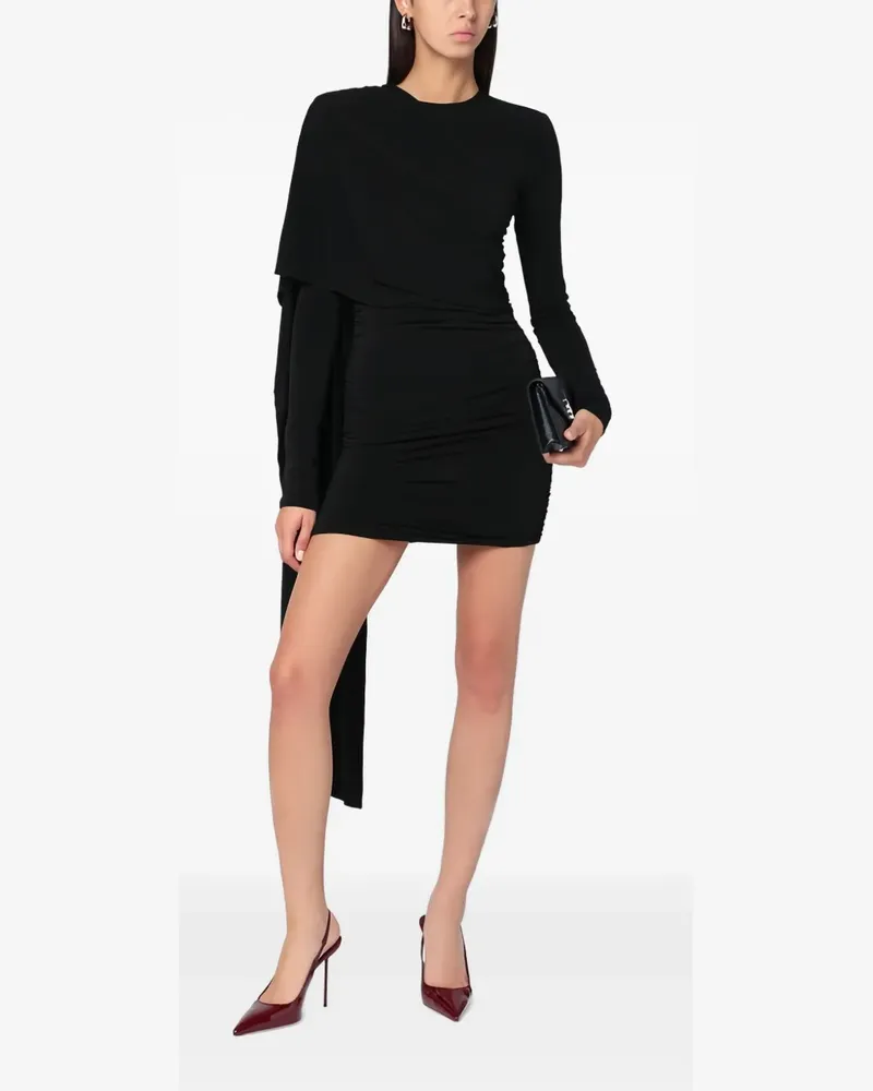 ANDAMANE draped-detailing ruched dress - Schwarz Schwarz
