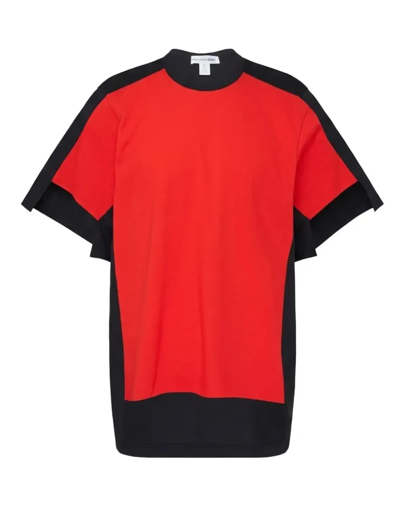 Comme des Garçons T-Shirt im Layering-Look - Rot Rot