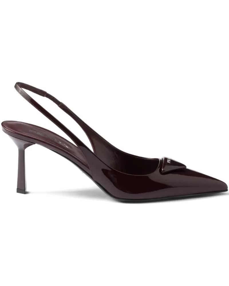 Prada Slingback-Pumps mit spitzer Kappe 75mm - Braun Braun