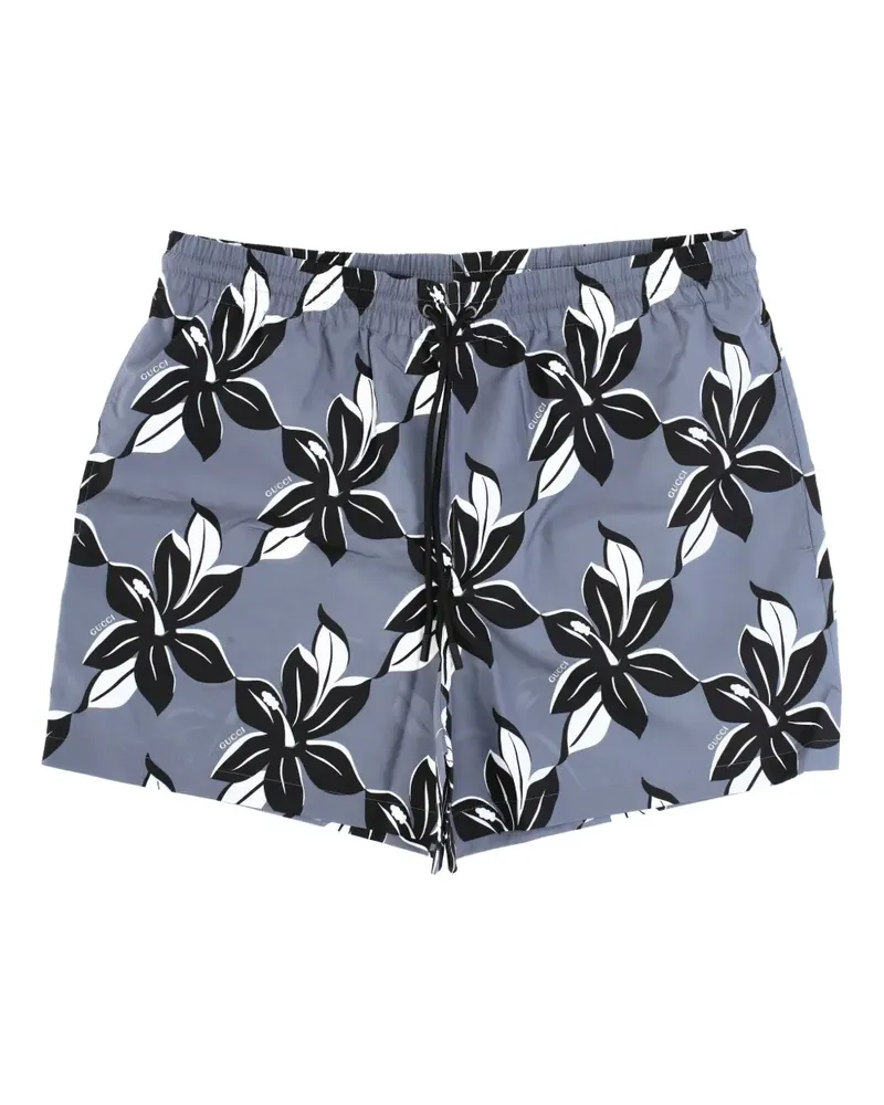 Gucci Badeshorts mit grafischem Print - Grau Grau