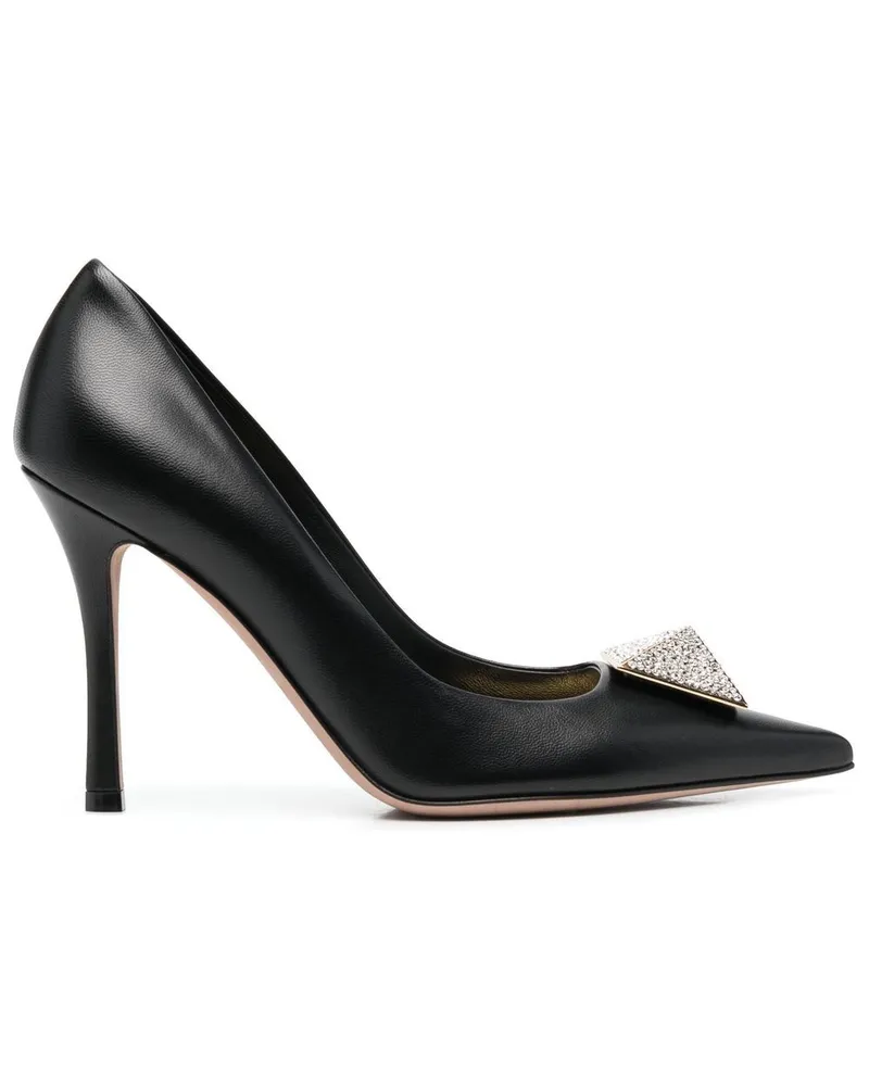 Valentino Garavani One Stud Pumps mit Nieten 100mm - Schwarz Schwarz