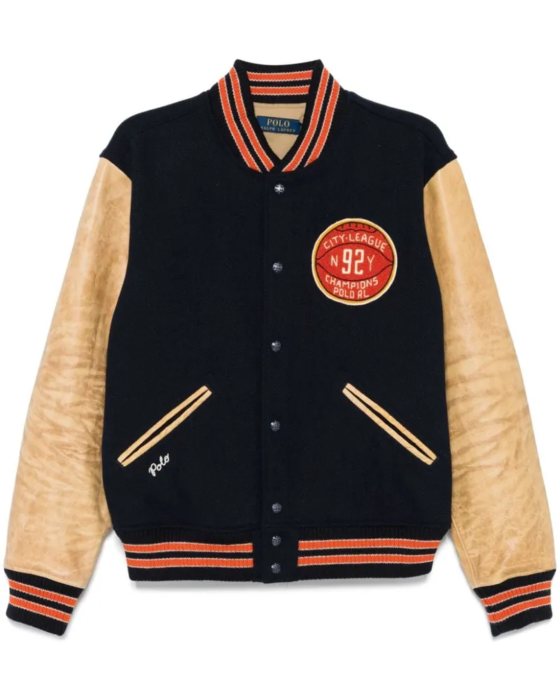 Ralph Lauren Bomberjacke mit Chenille-Patch - Blau Blau