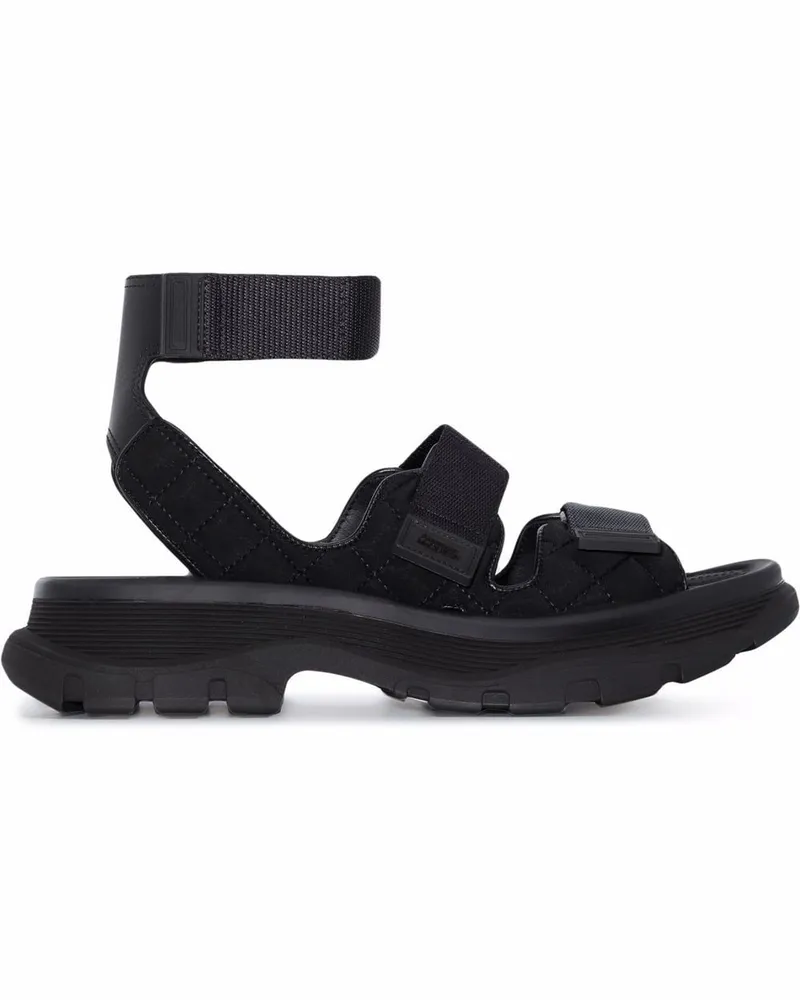 Alexander McQueen Flache Sandalen - Schwarz Schwarz