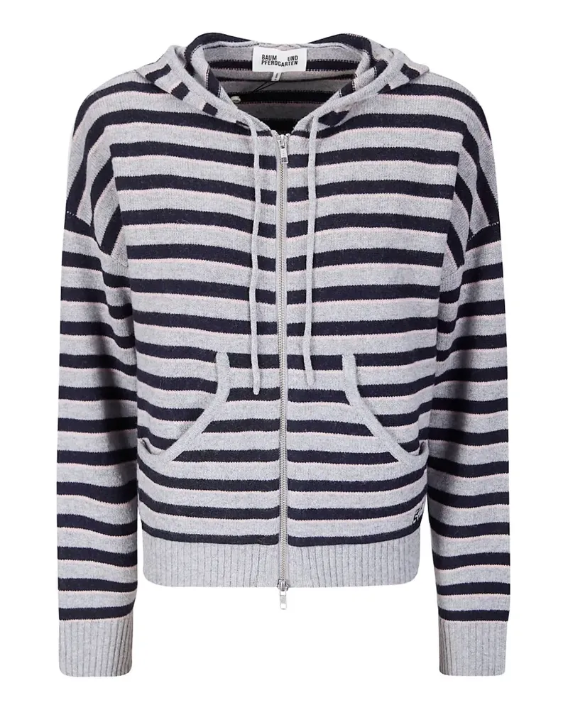 Baum und Pferdgarten Calley striped-pattern hoodie - Grau Grau