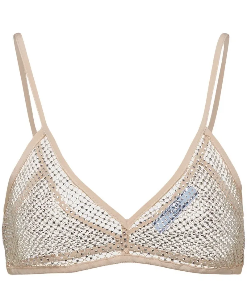 Prada Bralette mit Strass Nude