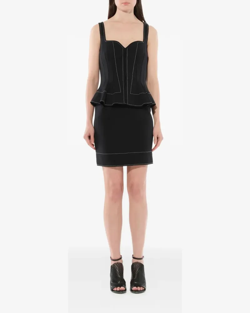 Givenchy Minikleid mit Schößchen - Schwarz Schwarz