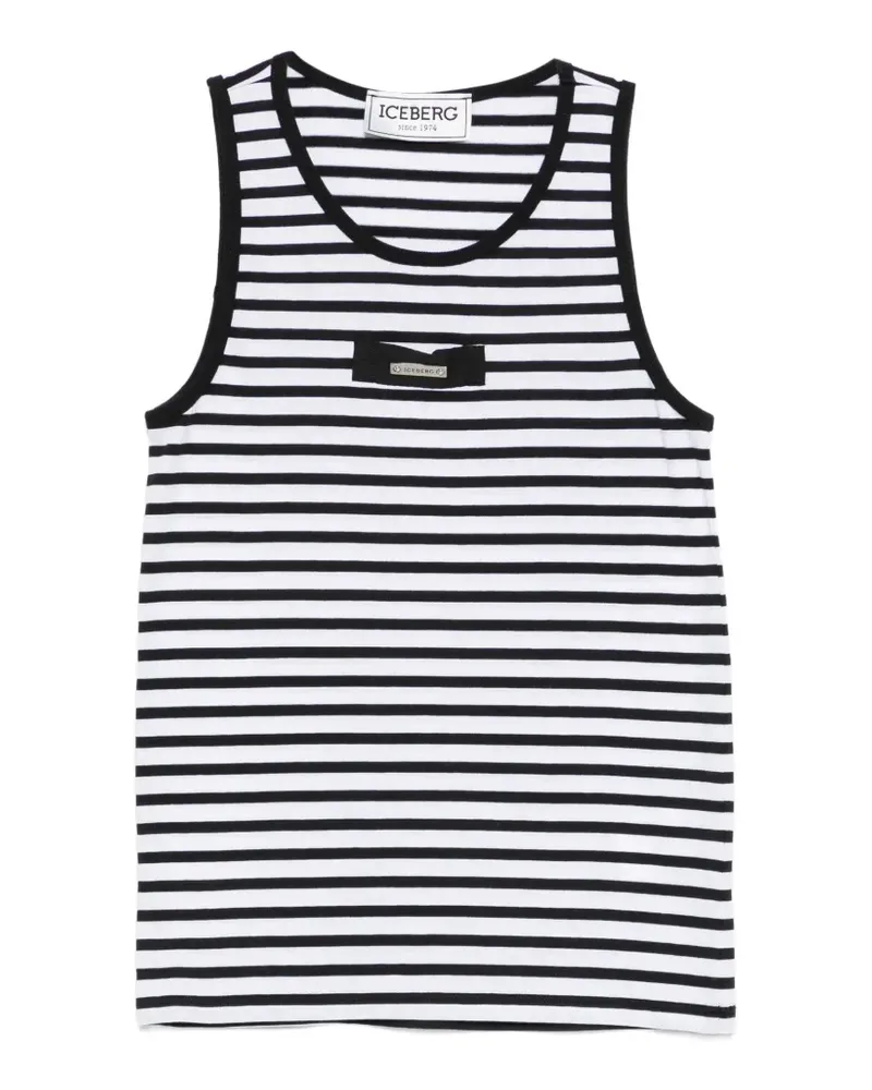 Iceberg Gestreiftes Oberteil - Weiß Weiß