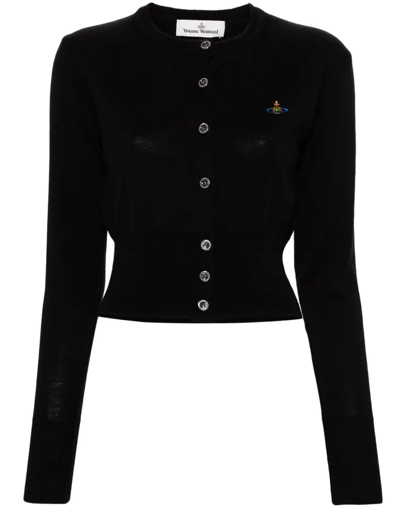 Vivienne Westwood Cardigan mit Logo-Stickerei - Schwarz Schwarz