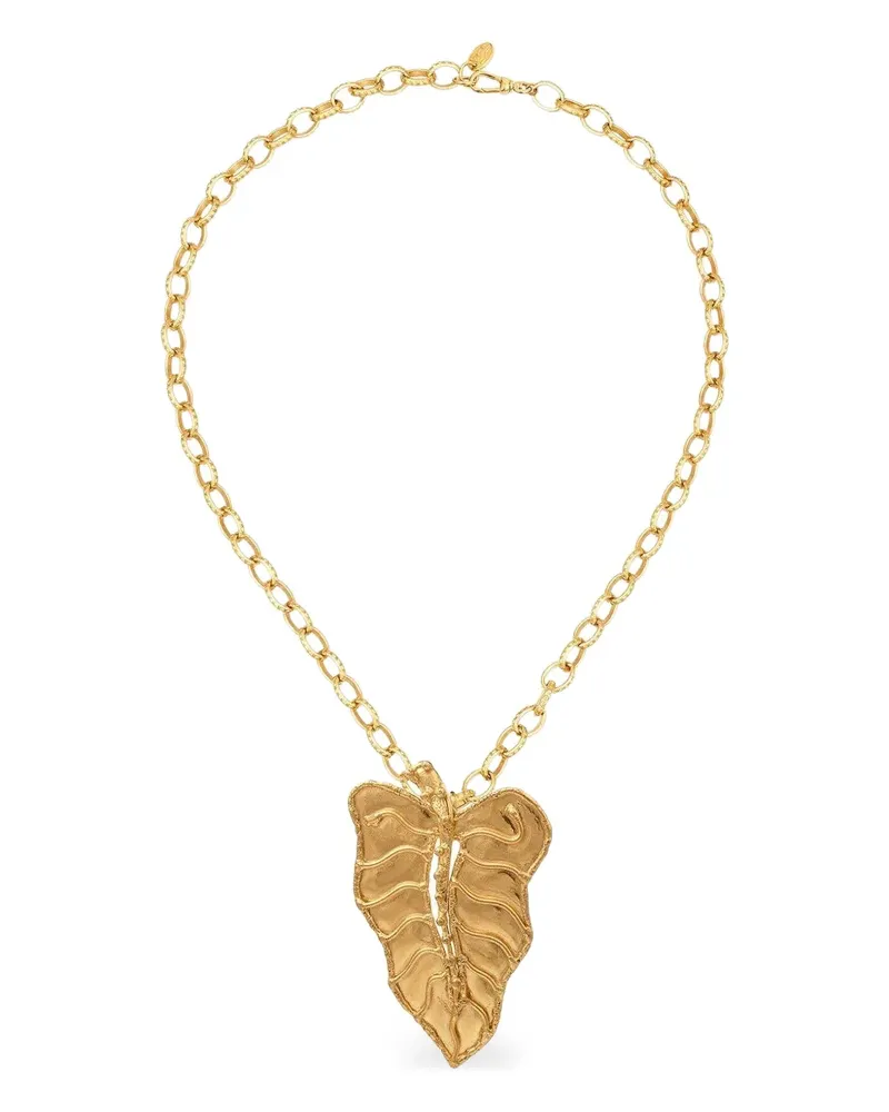 Sylvia Toledano Botanica Halskette mit Blattanhänger - Gold Gold