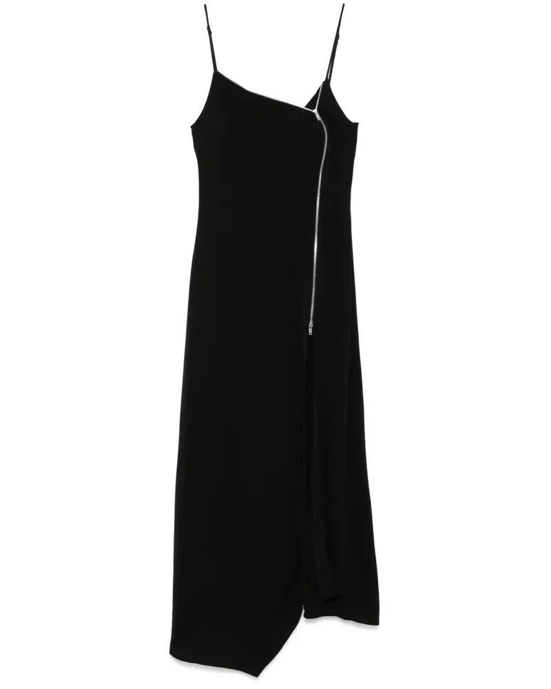 Nanushka Albina Midikleid - Schwarz Schwarz