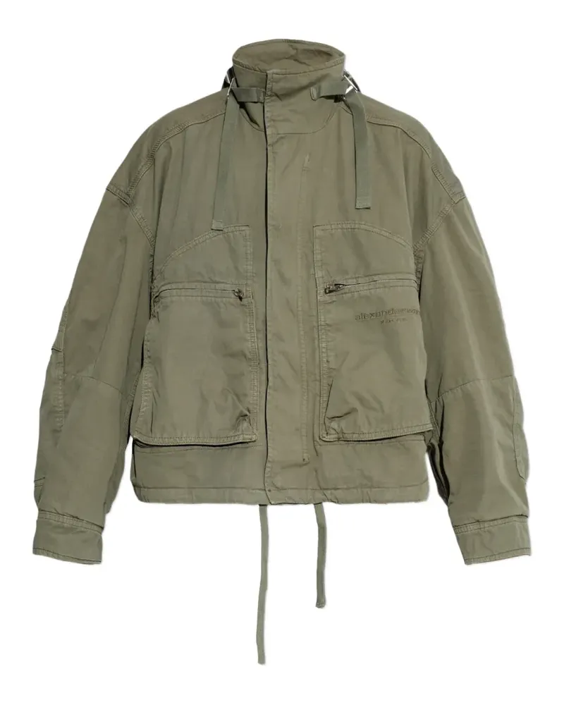 Alexander Wang Jacke mit Logo-Stickerei - Grün Grün