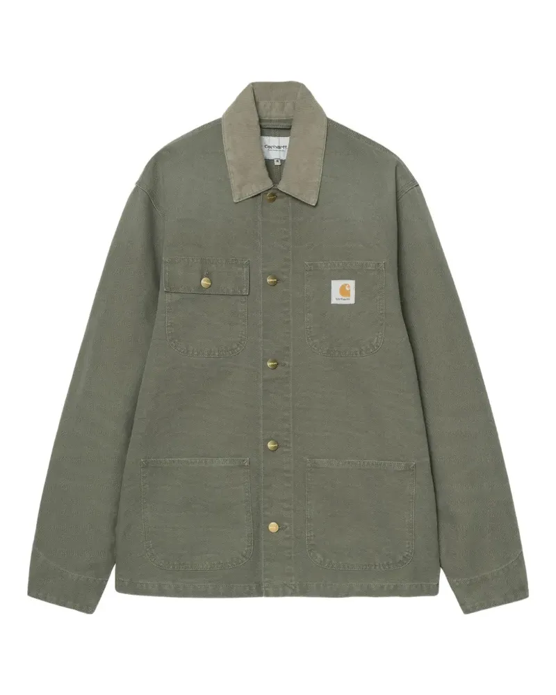 Carhartt WIP Michigan Hemdjacke mit Logo-Patch - Grün Grün