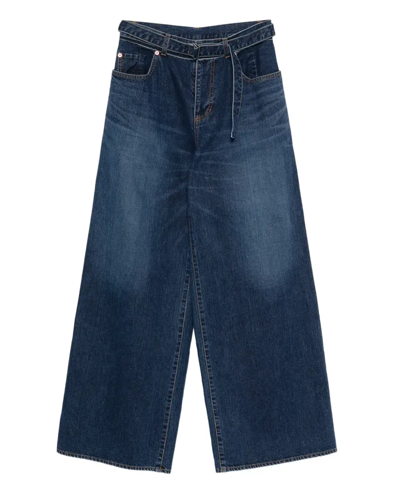 Sacai belt jeans - Blau Blau