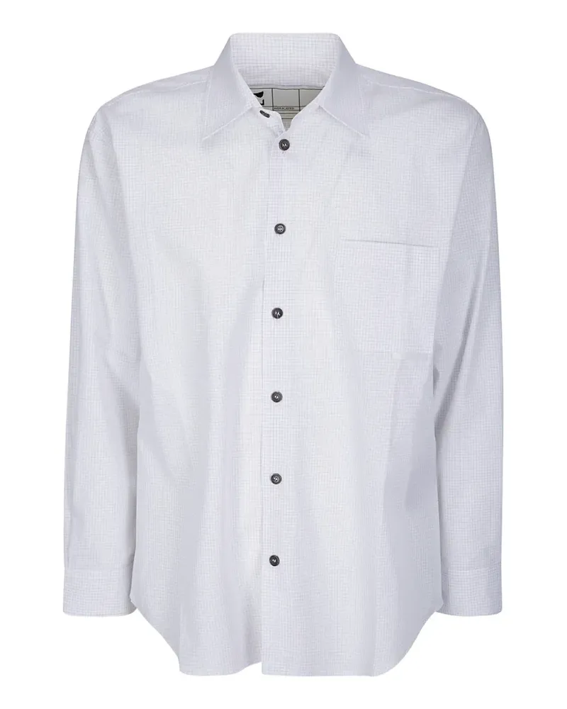 GR10K Replicated 21000 check-pattern long-sleeve shirt - Weiß Weiß