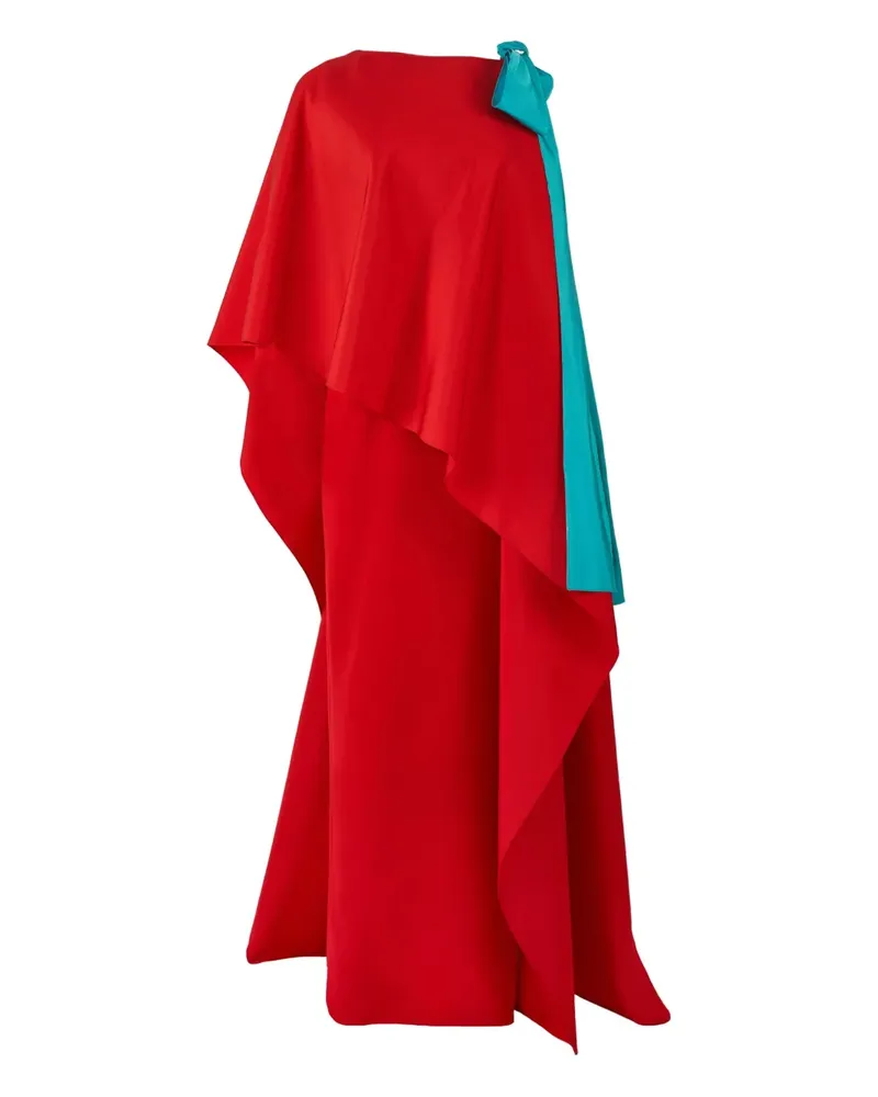 Carolina Herrera New York Cape-Maxikleid mit Schleife - Rot Rot