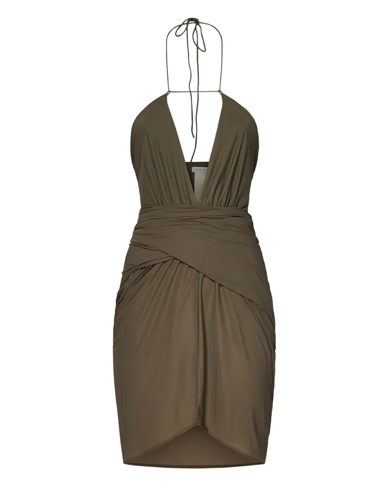 Amazuìn Neckholder-Kleid mit Rüschen - Grün Grün