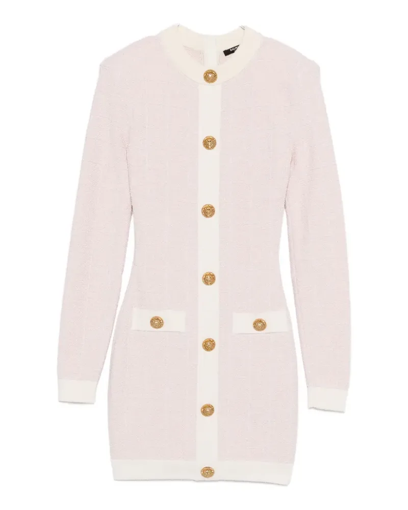 Balmain buttoned mini dress - Rosa Rosa