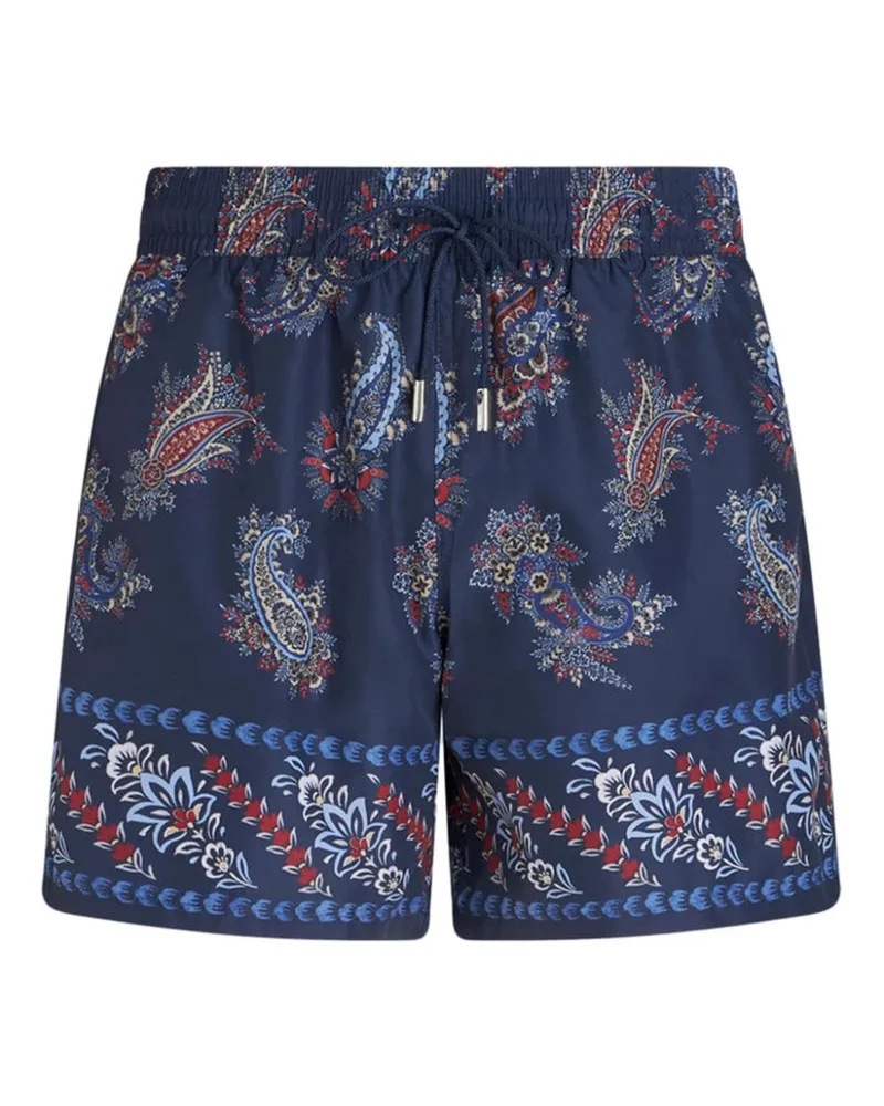 Etro Badeshorts mit Paisley-Print - Blau Blau