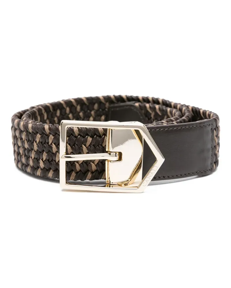 Canali Geflochtener Gürtel - Braun Braun