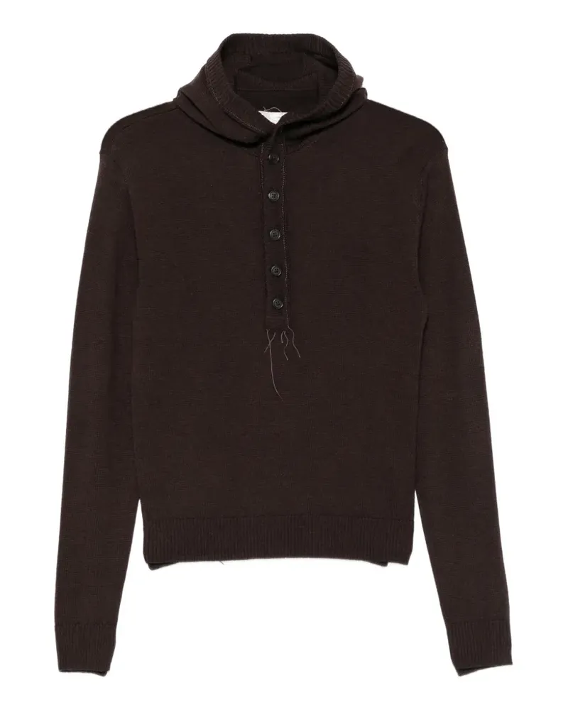 Camiel Fortgens Balacalva Hoodie mit Knöpfen - Braun Braun