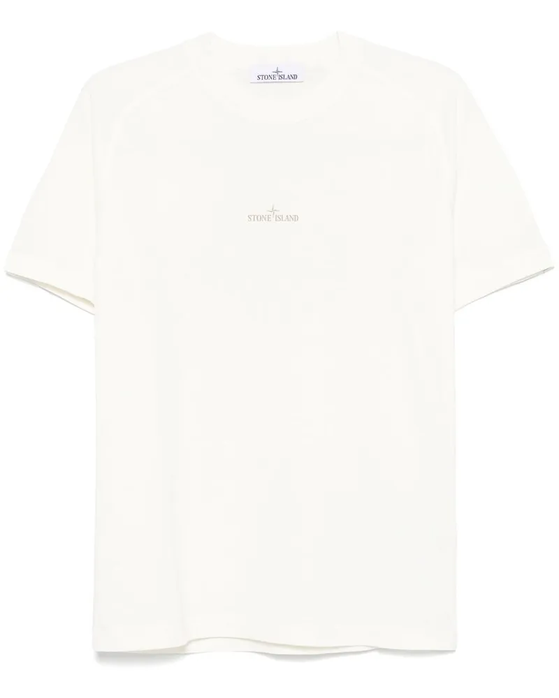 Stone Island T-Shirt mit Logo-Print - Nude Nude