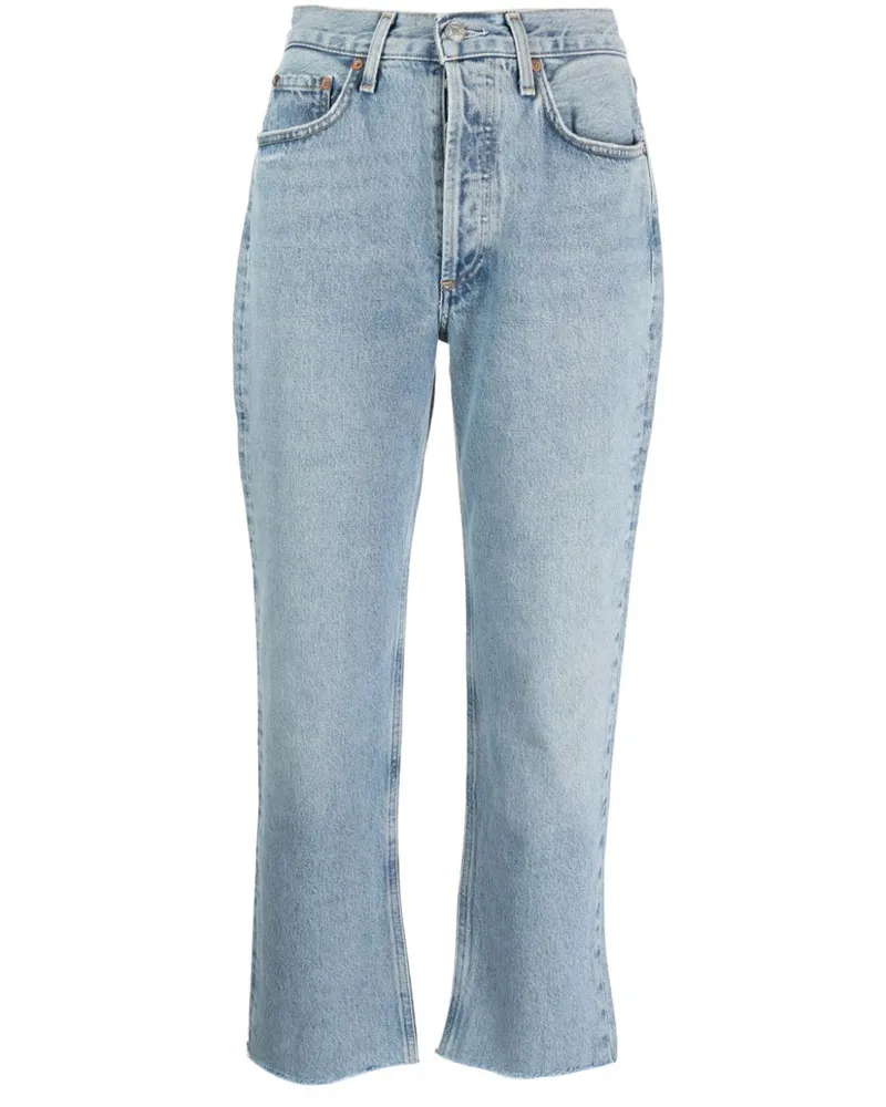 AGOLDE Halbhohe Lana Cropped-Jeans - Blau Blau